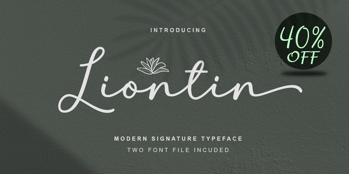Пример шрифта Liontin Regular